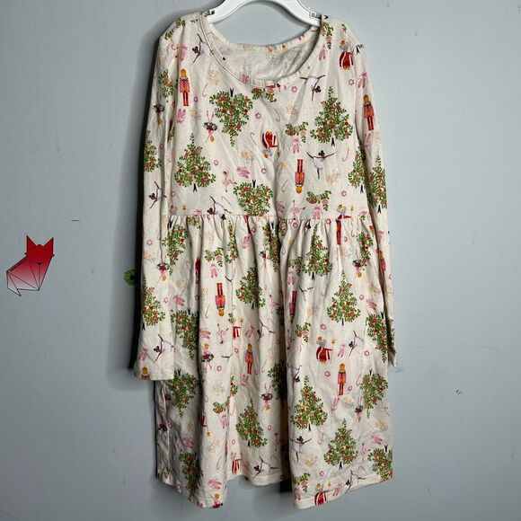 Wonder Nation Soft Knit Cotton Nutcracker Themed Girls Long Sleeve Dress Size 6 - Picture 1 of 6